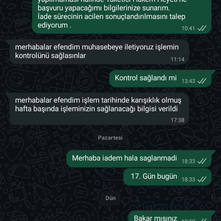 İade Ücreti 18 Gün Boyunca Gecikiyor