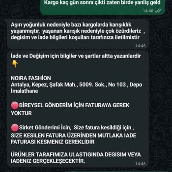 Mont Siparişine Karşı Yanlış Pantolon Gönderimi Ve İade Talebi