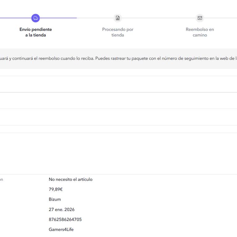 Devolución de pedido Miravia no reembolsada por mala información