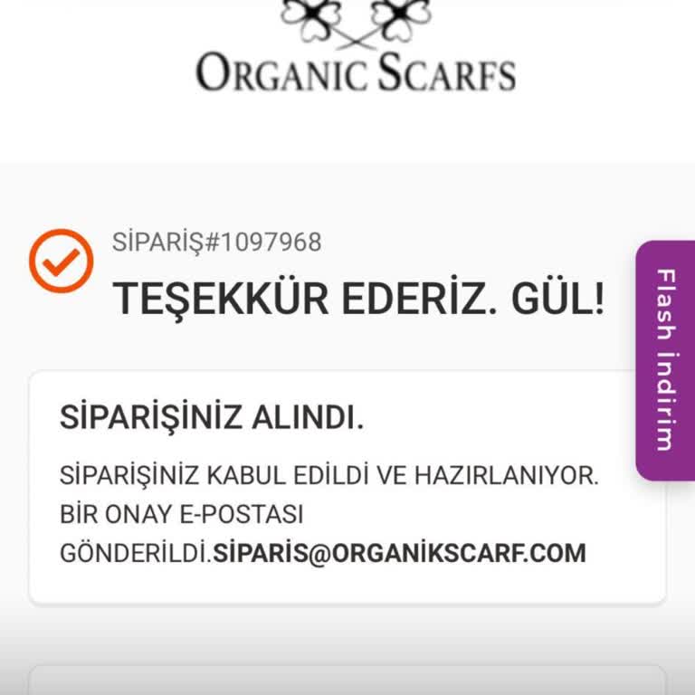 Organic Scarfs Kredi Kartı Ödemesi Yapıldı Ürün Gönderilmedi Ve İade Yapılmadı