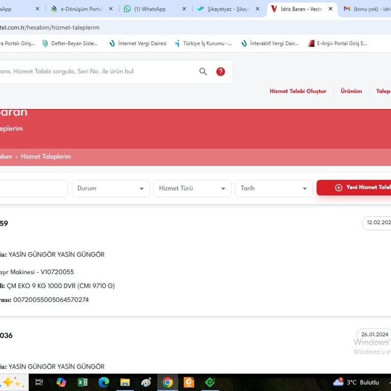Anakart Arızası Ve Uzun Süreli Servis Gecikmesi Nedeniyle Çamaşır Makinesi Değişim Talebi