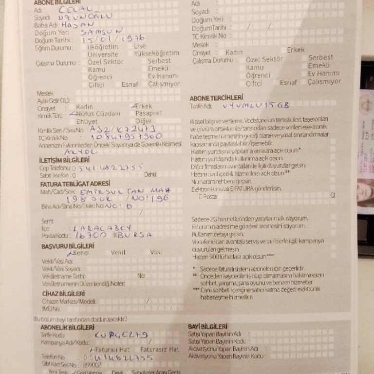 Eksik Evrak Nedeniyle Vodafone Hattım Kısıtlı, İşim Ve İletişimim Duruyor