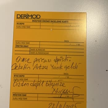 Derimod Tamir Sürecinde Ütü Yanığı Oluşturdu, İletişim Sorunları Çözülmedi