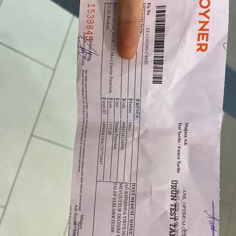 Mavi Pantolonun Bacak Arası Yırtılması Ve İade Talebi