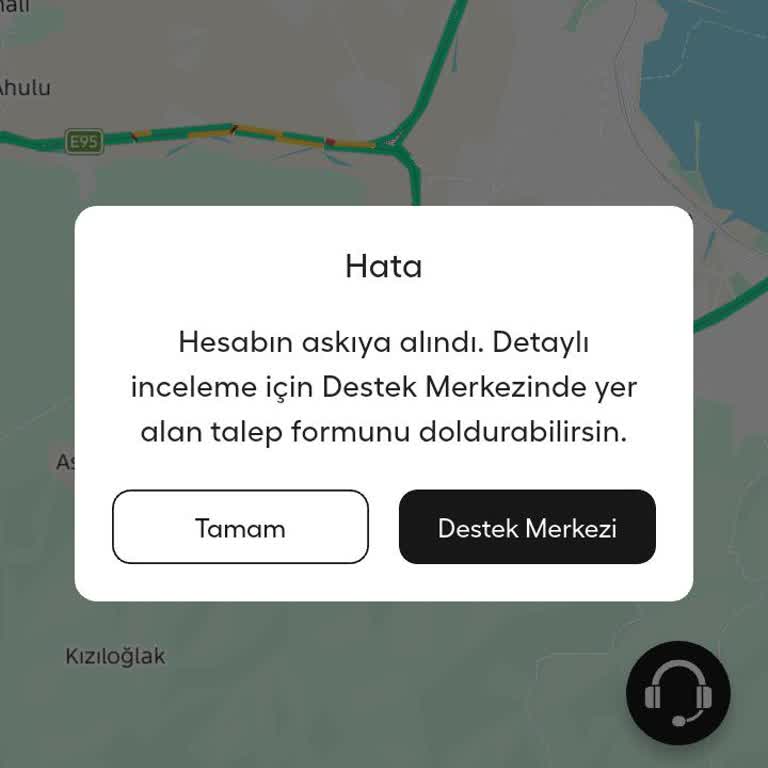Martı Tag Sürücü Hesabım Sebep Belirtilmeden Askıya Alındı