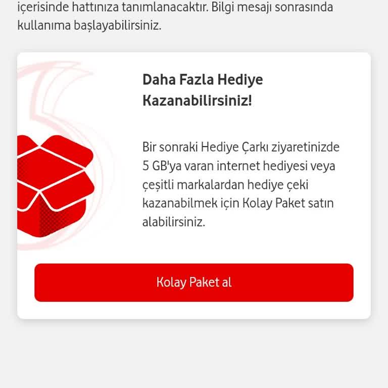 Vodafone Çark’ta Reklamla Gerçek Arasındaki Çelişki Ve Sınırlı 1 GB Hediye