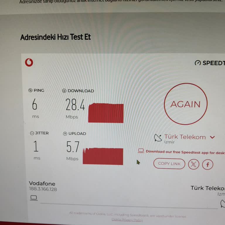 Vodafone Net Hız Sözünü İhlal Ediyor, 50 Mbps Yerine Sürekli 32 Mbps