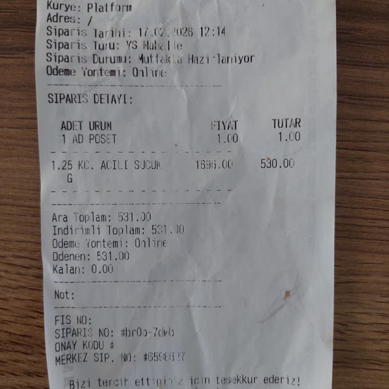 Siparişte Eksik Sucuk Gönderimi Ve Cevapsız Yardım Talebi