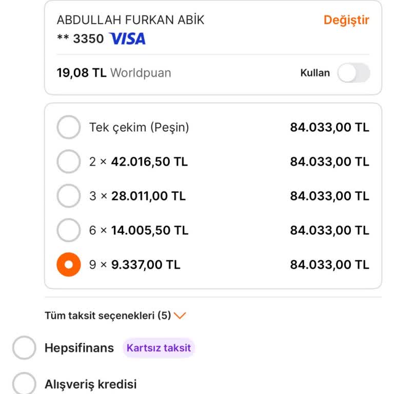 Hepsiburada'da 9 Taksit Seçeneği Gösterilirken Tek Çekim Yapıldı