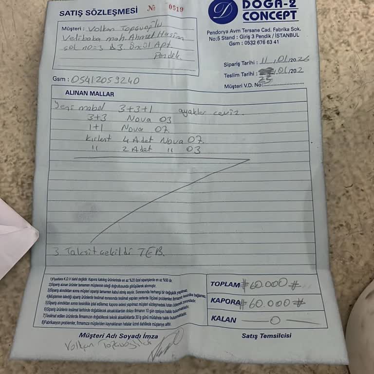 Pendik Doğa İki Konsept Mağazasında Teslimat Gecikmesi Ve Saldırgan Personel Tutumu