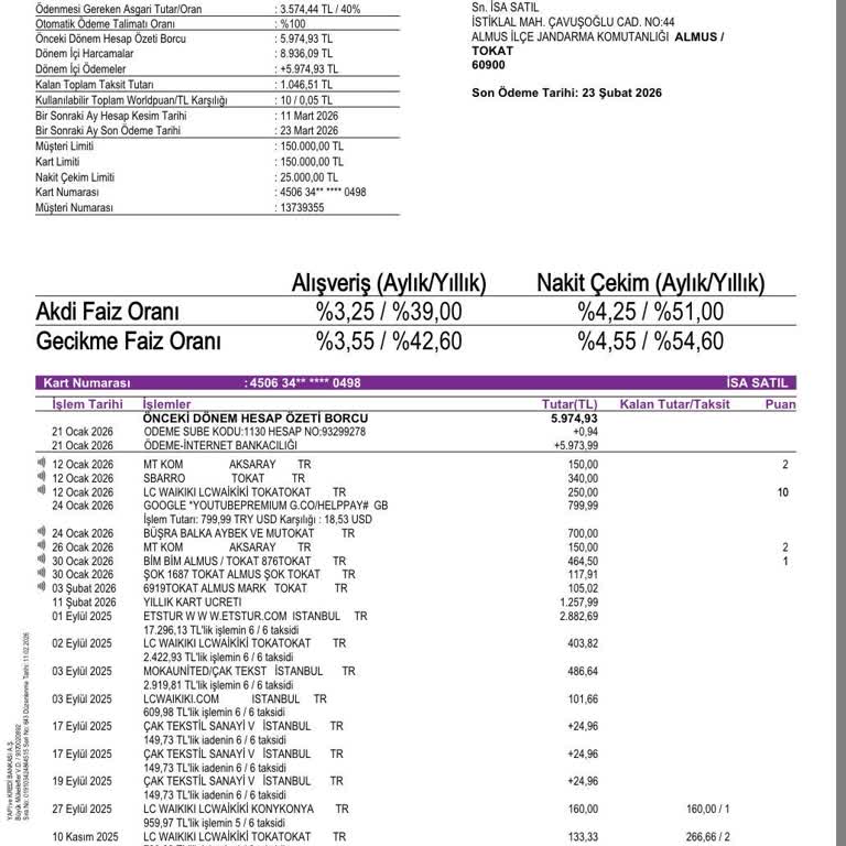 Yapı Kredi Worldcard Yıllık Aidatının İadesi Reddedilmesi Ve Ayrımcılık İddiası