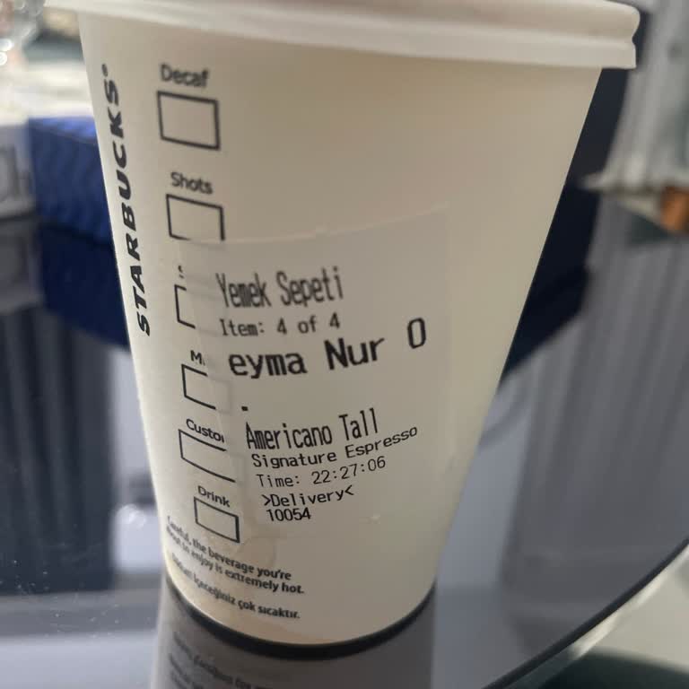 Starbucks Siparişinde Yanlış Ürün Ve Kısmi İade Sorunu
