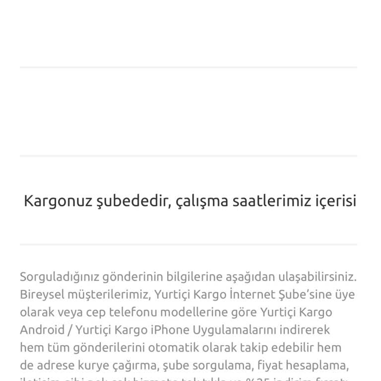 Yurtiçi Kargo Adrese Teslim Edilmedi, Şubeden Almak Zorunlu