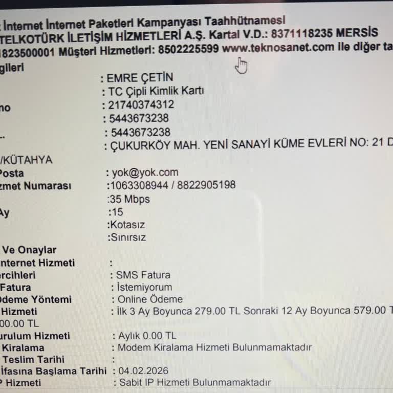 Sürekli İnternet Kesintileri Sonrası Hizmet İptali Talebi