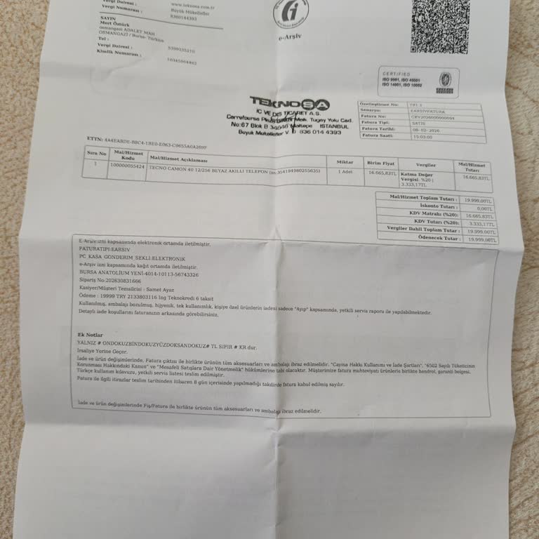 Yeni Telefonumda Sürekli Şebeke Ve Mobil Veri Kesintisi Ücret İadesi Talebi