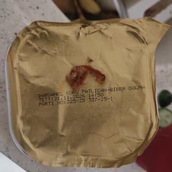 Dardanel Kuru Patlıcan Biber Dolmada Yabancı Madde Ve Cevapsızlık