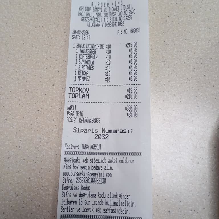 Burger King Gebze Şubesi İndirim Kampanyasını Uygulamıyor