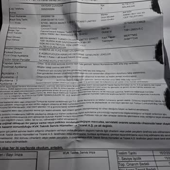 Media Markt’ta Kamera Arızası İçin Garanti Kapsamında Ücretsiz Onarım Talebi