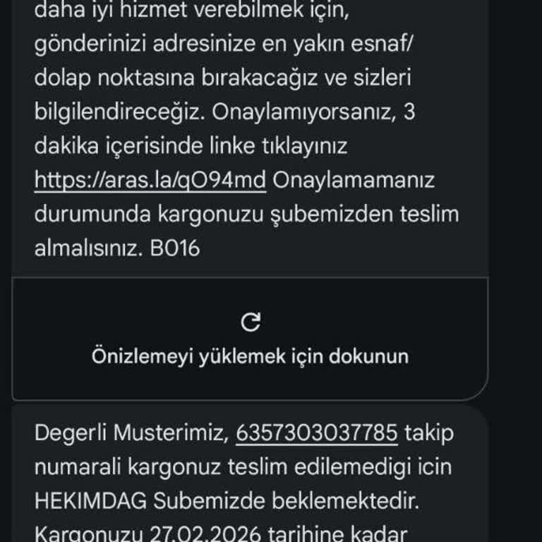 Aras Kargo Kuryesinin Yanıltıcı 'Adreste Yok' Bildirimi Ve Kişisel Veriye Yönelik Saygısız Üslubu