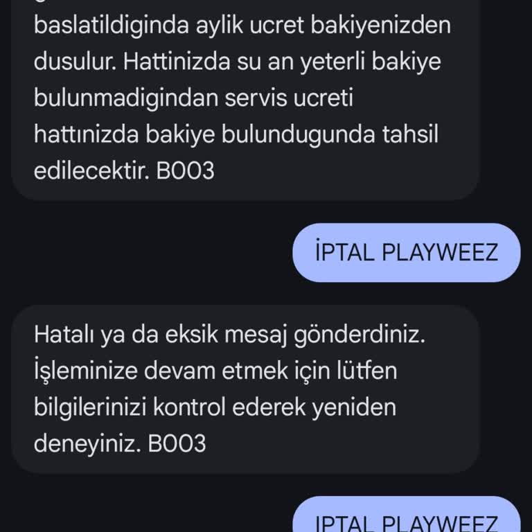 İzinsiz Playweez Aboneliği İptali Ve Ücret Kesintisi Talebi