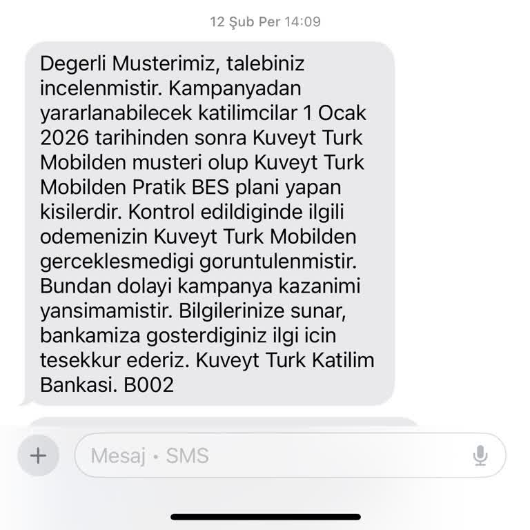 Kuveyt Türk’ten 2.000 TL Nakit İade Gecikmesi Ve Yanıltıcı Bilgilendirme