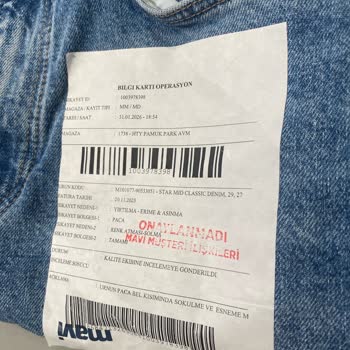 Mavi Pantolonun 40 Günlük Kullanımda Aşırı Yırtılması Ve Değişim Talebi