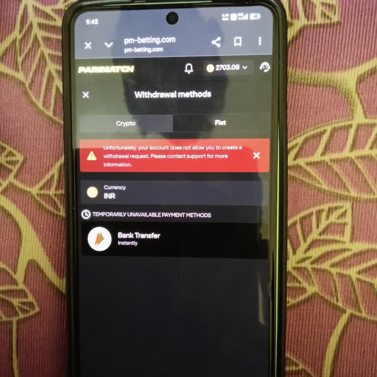 Parimatch Withholding 2700 From My Sports Betting Account