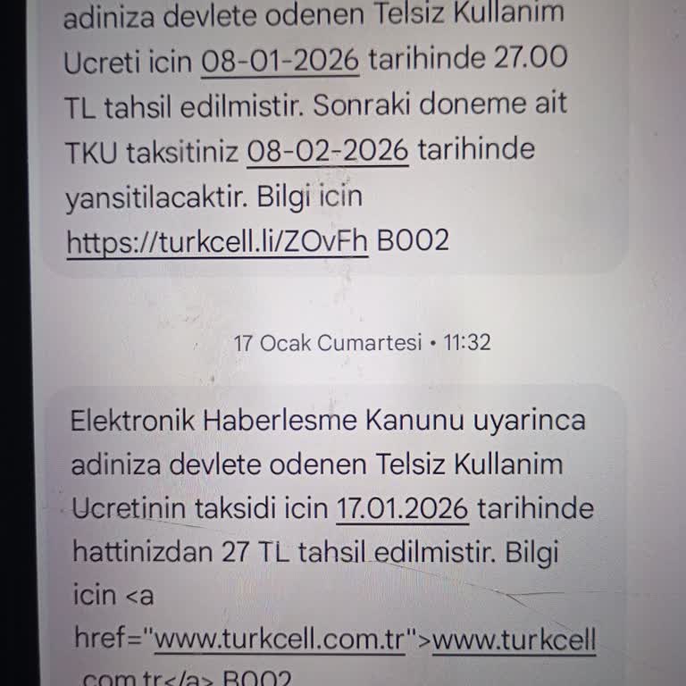 Turkcell Faturasız Hat Üzerinden Haksız Ve Mükerrer Telsiz Kullanım Ücretleri Kesildi