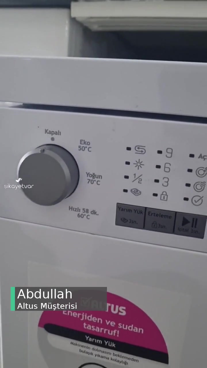 Altus Bulaşık Makinesi Çalışmıyor videonun kapak resmi
