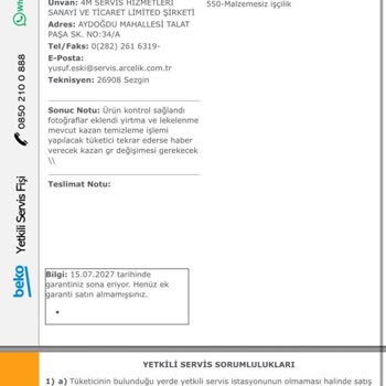 Beko Çamaşır Makinem Sürekli Arızalı Ve Parçaları Değişti, Yenisi İsteniyor