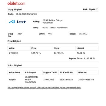 A‑Jet Sistem Hatası Nedeniyle Sabiha Gökçen’de Uçağa Alınmadım Ve Bilet İadesi Talep Ediyorum