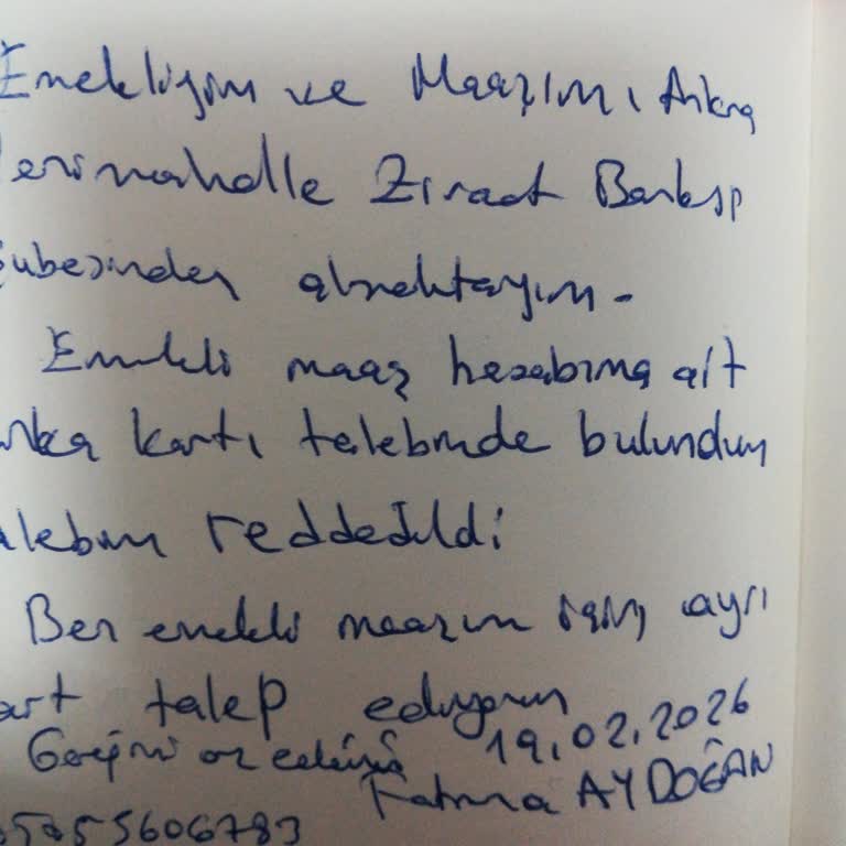 Emekli Maaş Hesabına Özel Kart Talebi Reddedildi Ve Kırıcı Üslup Kullanıldı
