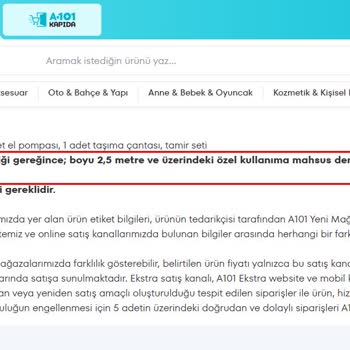 A101'ten Liman Kaydı İçin Gerekli Belgelerin Gönderilmemesi