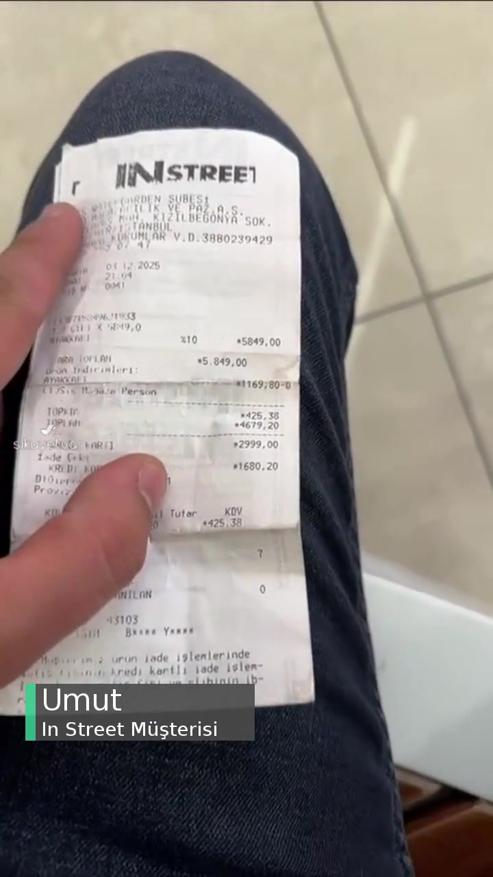 In Street Müşteri Memnuniyeti Yok! videonun kapak resmi