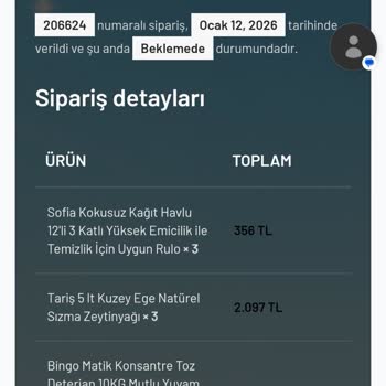 Kapıda Market'ten Ödeme Yapılan 3.000 TL İçin Ürün Gönderimi Ve İade Yok