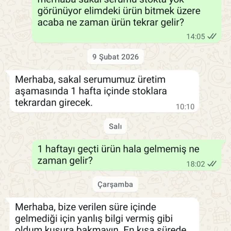 Stok Gecikmesi Ve Yanıltıcı Bilgilendirme Nedeniyle Sakalbaba Ürünlerinde Mağduriyet
