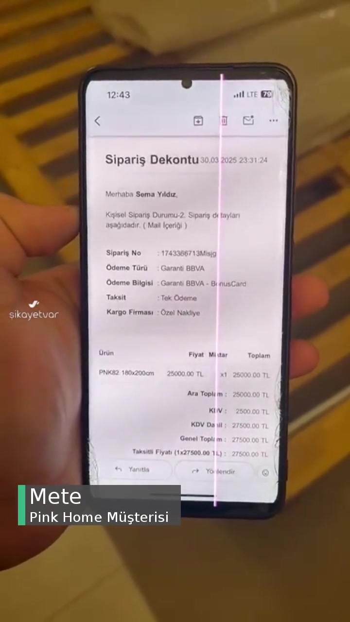 Pink Home ​ 11 Ay Oyaladı, Yanlış Ölçüde Ve Ağır Hasarlı Ürün Gönderdi! videonun kapak resmi