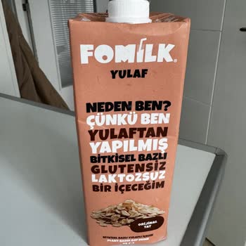 Açılmayan Silikonlu Kapaklı Fomilk Yulaf Ürünü