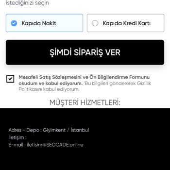 Seccadem.Shop Sipariş Ettiğim Ürünler Yerine Değersiz, Eski Tip Basit Bez Namazlık Gönderilmesi