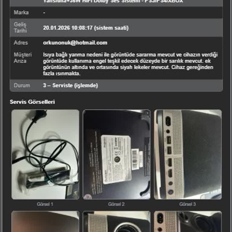 Oyuncak Hobi Projeksiyon Cihazının 20 İş Günü Tamir Süresi Aşıldı Değişim Talebine Cevap Vermiyor