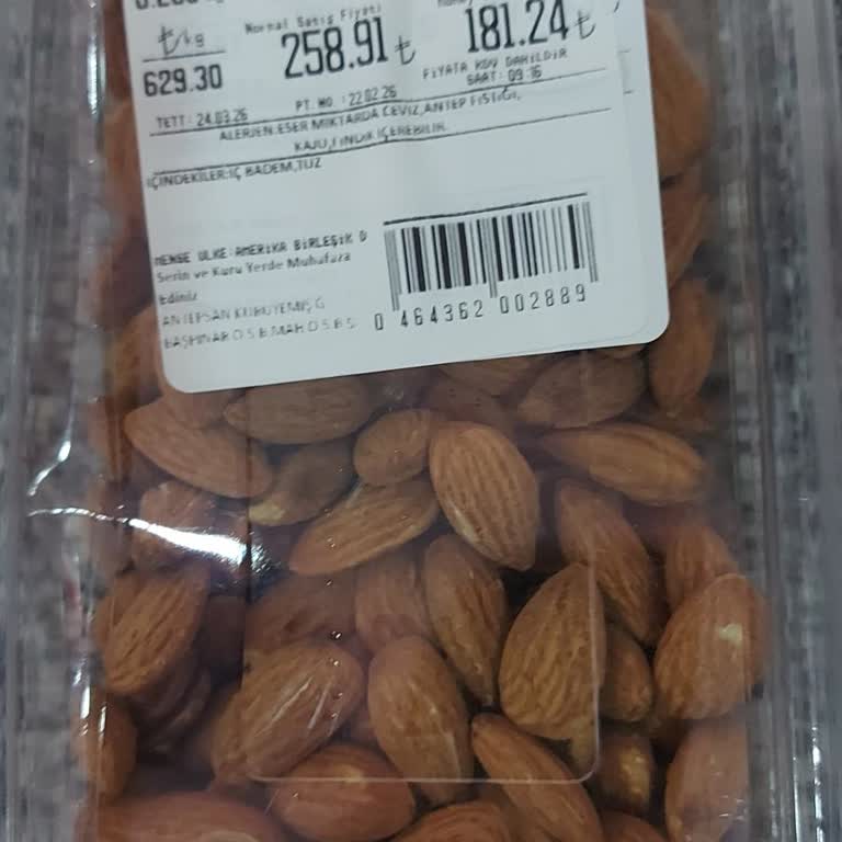 Migros’ta Bayat Badem Ve Tarih Bilgisi Yok