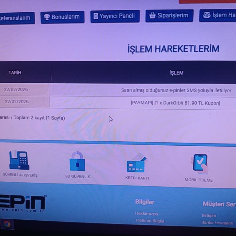 Darkorbit E-Pin Kodu Gönderilmedi, Canlı Destek Yanıt Vermedi