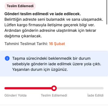 İzinsiz İade, Teslim Edilmemiş Ve Bilgi Verilmedi