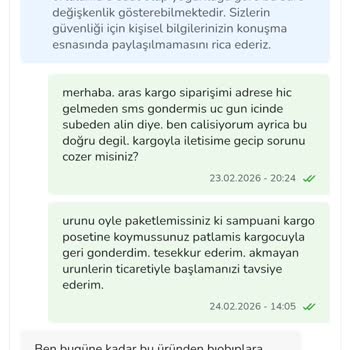 Patlamış Şampuan Ve Satıcıdan Küfürlü Mesaj