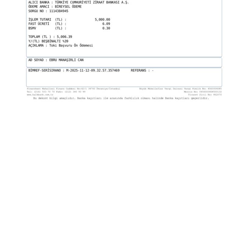 TOKİ Başvuru Ücretim Sistem Hatası Nedeniyle İade Edilemiyor