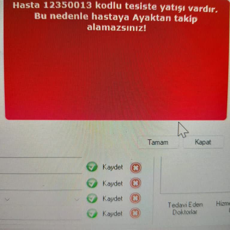Açık Dosya Ve Gecikmiş Çıkış İşlemi Nedeniyle Acil Servis Girişi Reddedildi