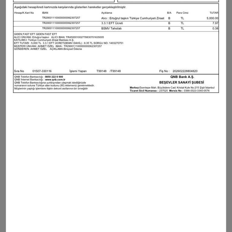 Turbo Havale 10.000 TL Hesaba Yansımadı Ve Tek Parça Tekrar Yatırmam İstendi