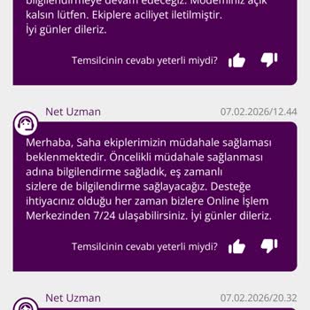 Gigafiber Altyapı Sorunu Nedeniyle Tekrarlayan İnternet Kesintileri Ve Kalıcı Çözüm Talebi