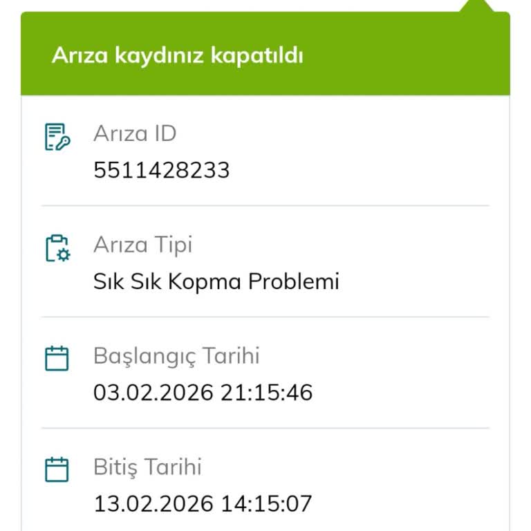 Türk Telekom Sabit İnternetde Sürekli Bağlantı Kopması Ve Çözüm Talebi