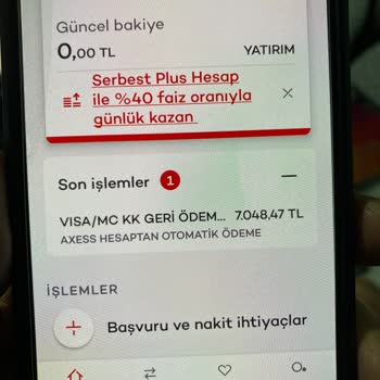 Akbank Axess Kredi Kartımdan Bilinmeyen 7.048,47 TL Çekim İadesi Ve İptali Talebi